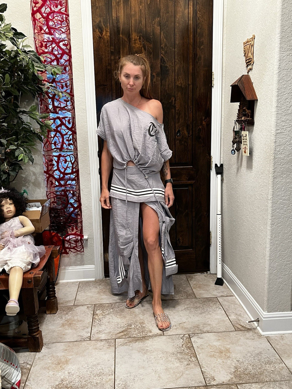 Bukezy Summer 2pc Set, Off Shoulder Top & Maxi Skirt, Sz M Turkey