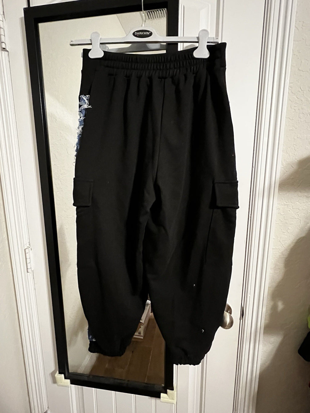 H4 oversized Pants denim & black sz 12/38 made in Turkey