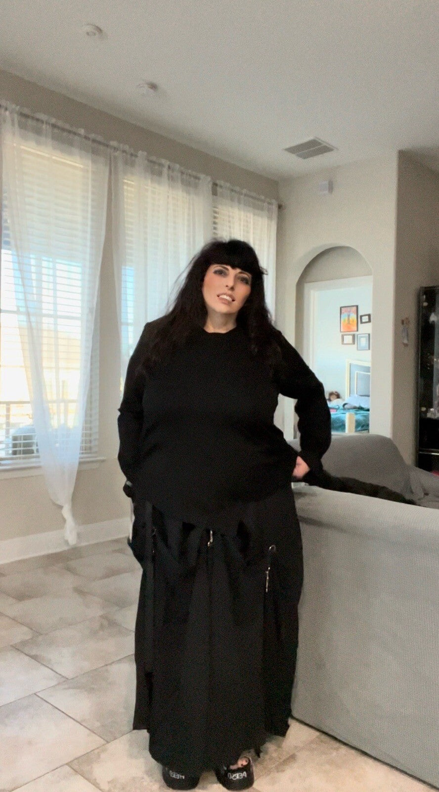 Alyans Black Asymmetrical Top Sz 20/3 Made In Turkey