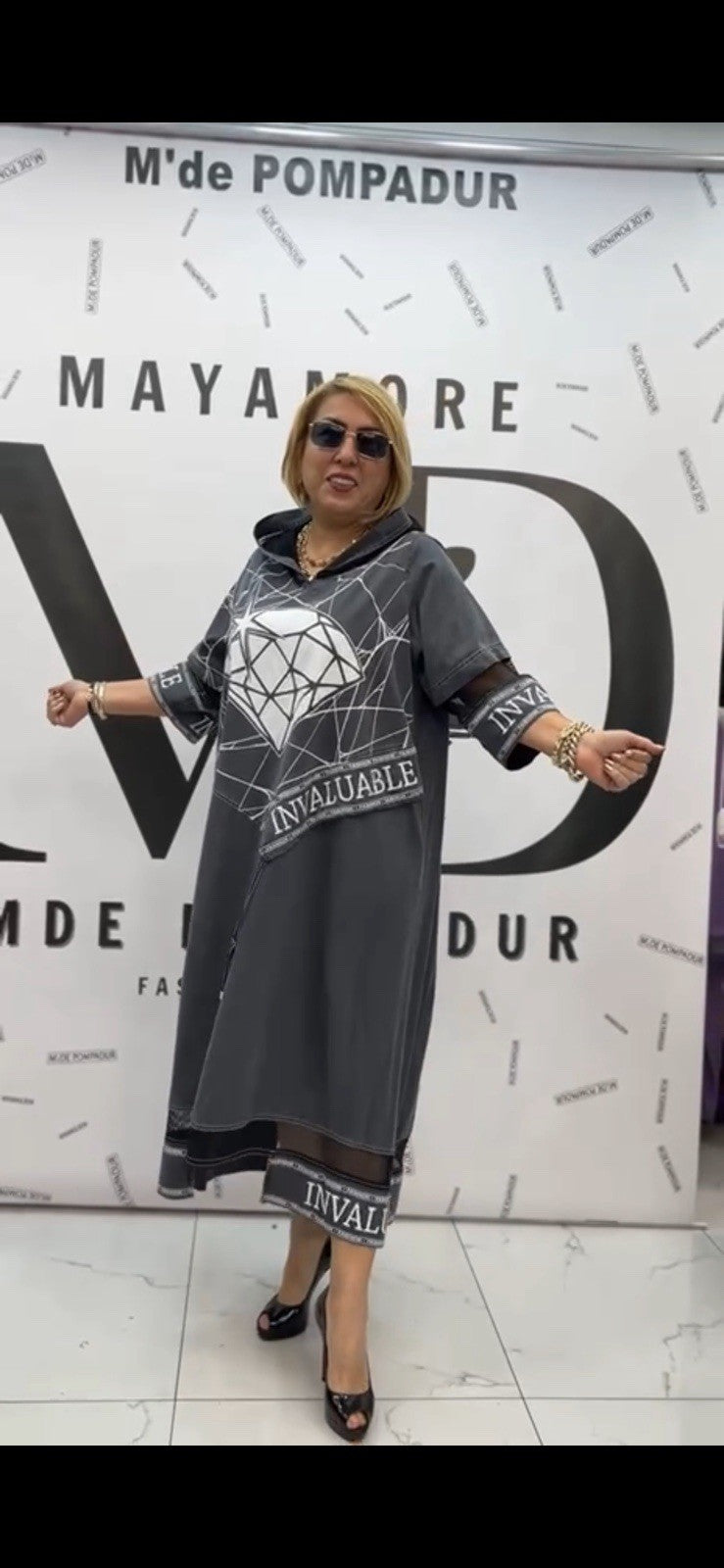 M’De Pompadur Women’s Plus Size Dress 20/4 | Made in Turkey Elegant
