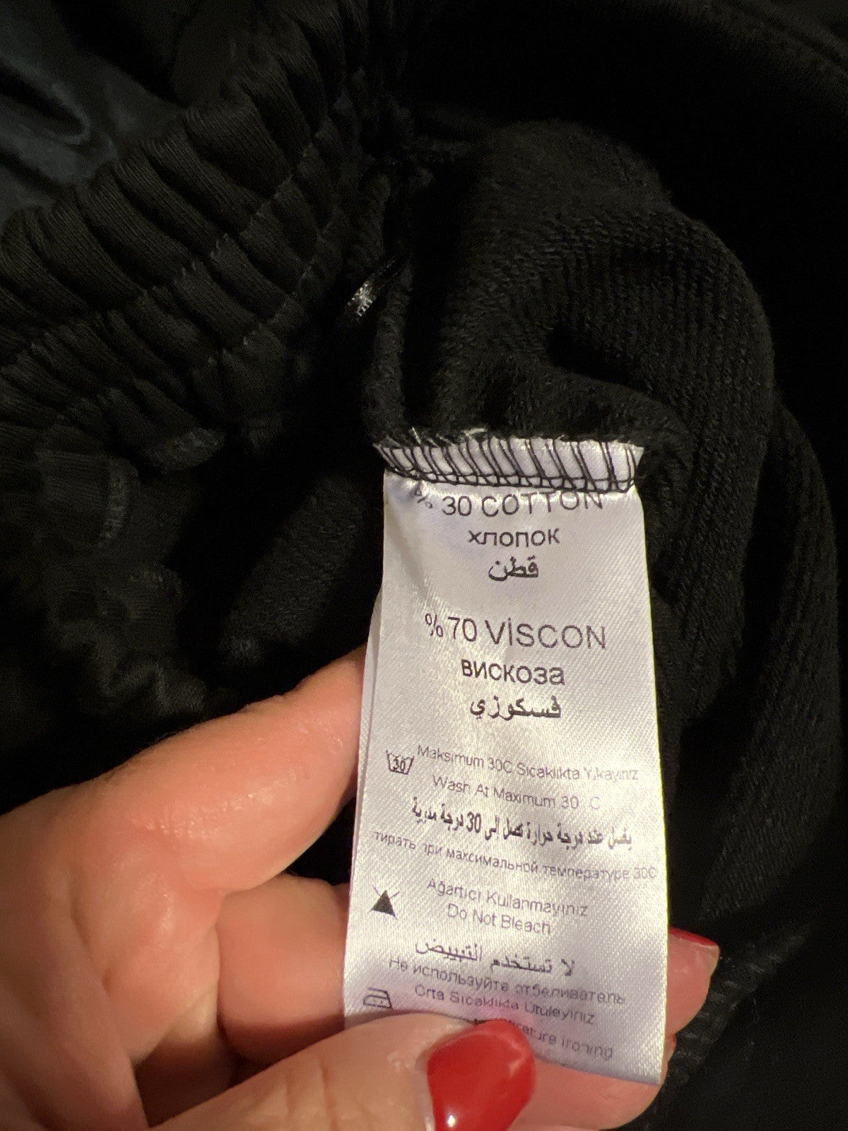 H4 oversized Pants denim & black sz 12/38 made in Turkey