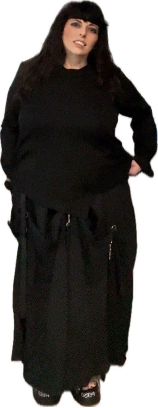 Alyans Black Asymmetrical Top Sz 20/3 Made In Turkey