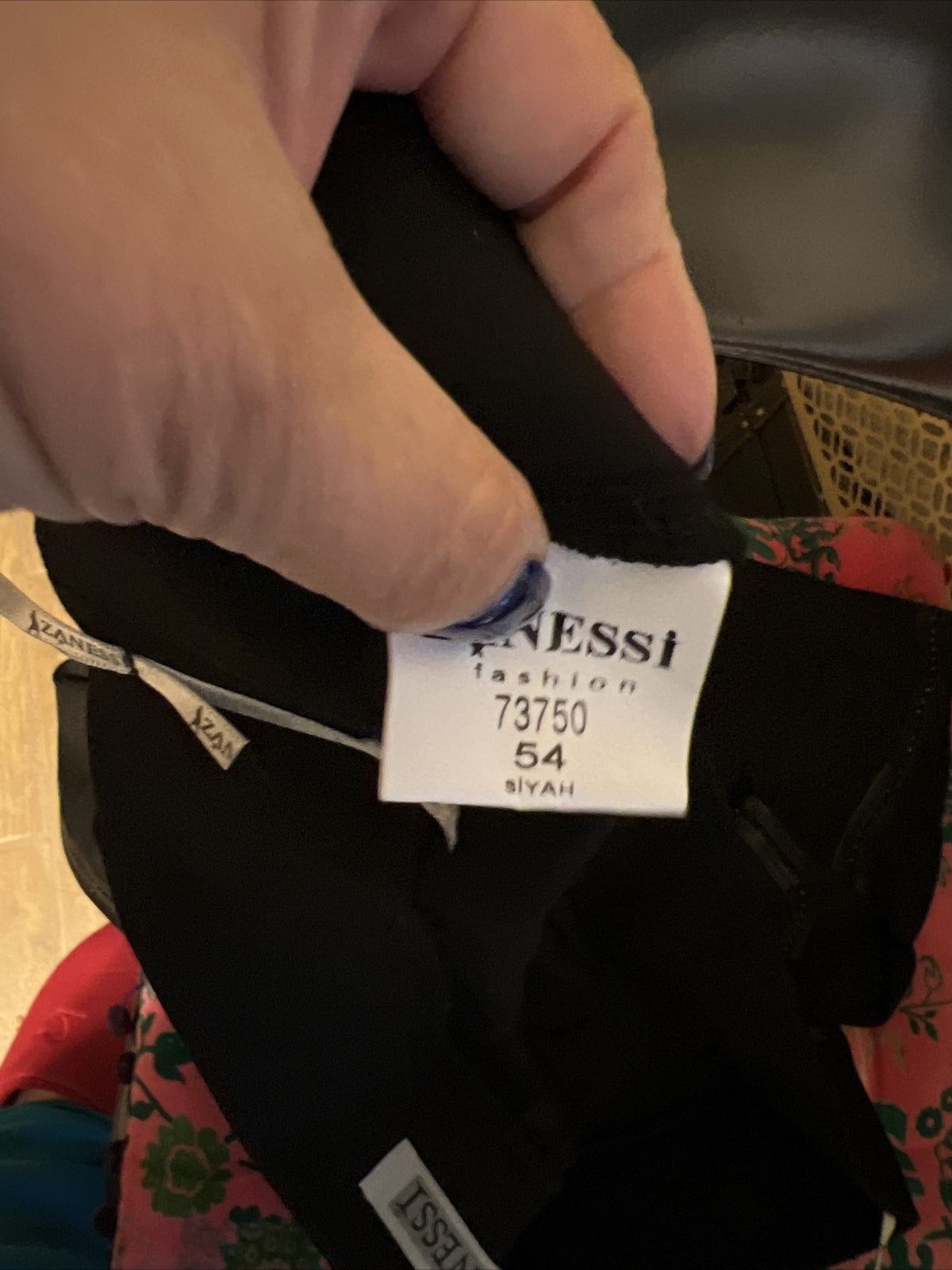 Zanessi Palazzo Pants Sz 20/54 Black Wide Leg Stretch Made In Turkey