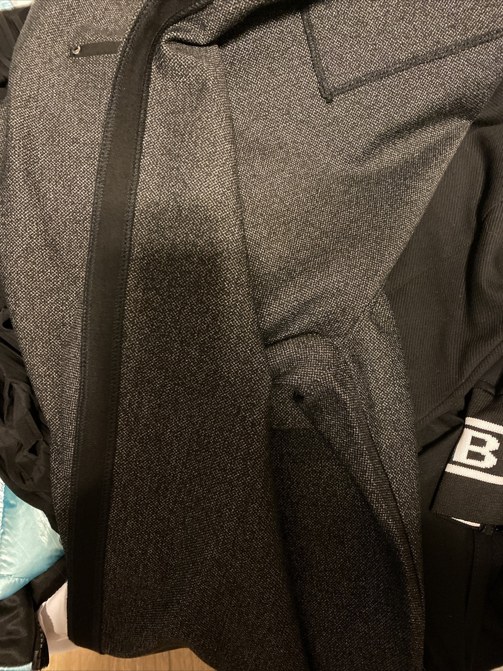 Zanessi Gray Pants Sz 20/54 Slim Fit Stretch Side Panel Made In Turkey