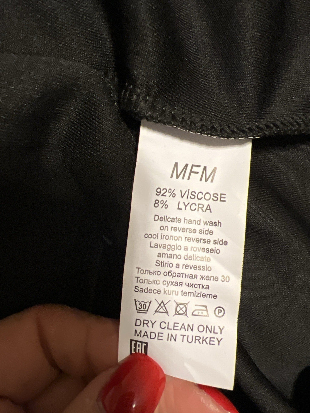 MyLifess tunic Sz 20/2 black viscose lycra sequin accents made in Turkey