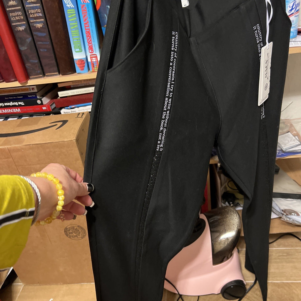 Mags Black Pants Sz 18/46 Stretch Slim Fit, Made In Turkey