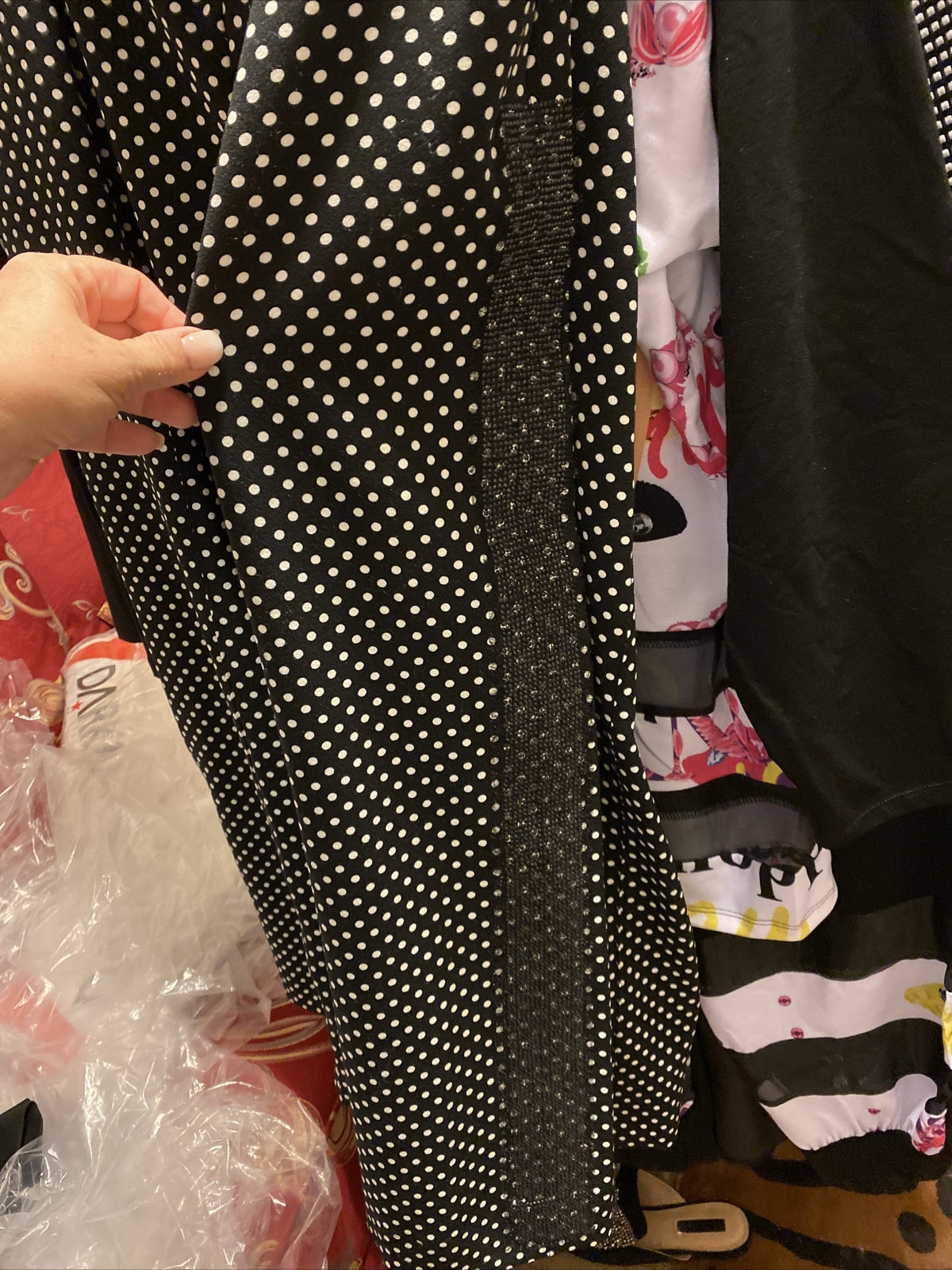 Darkwin Wide Leg Polka Dot Pants Sz 18, Made In Turkey