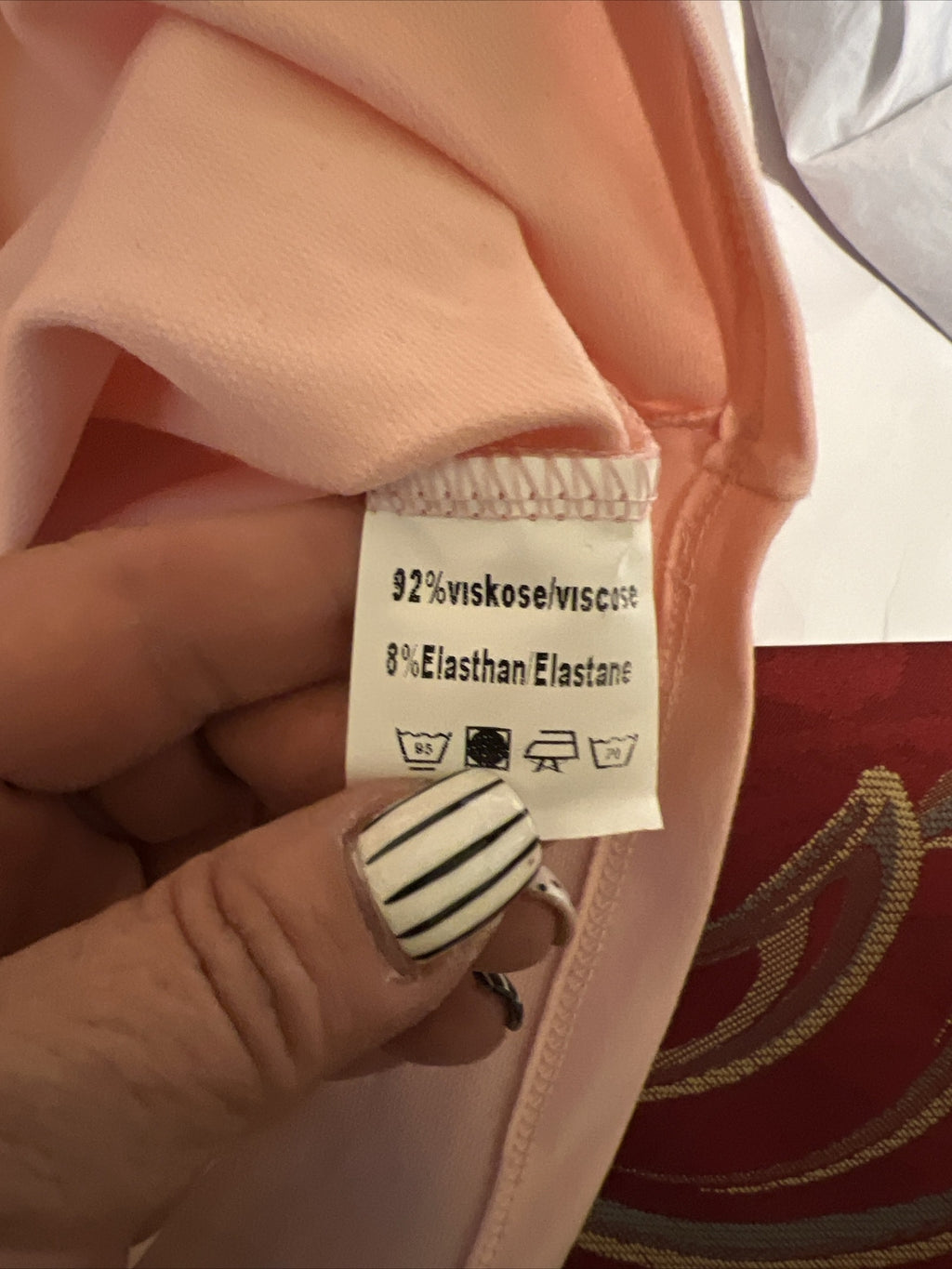 LaMaxx Pearl Graphic Pink Top Sz 20/3 Made In Turkey