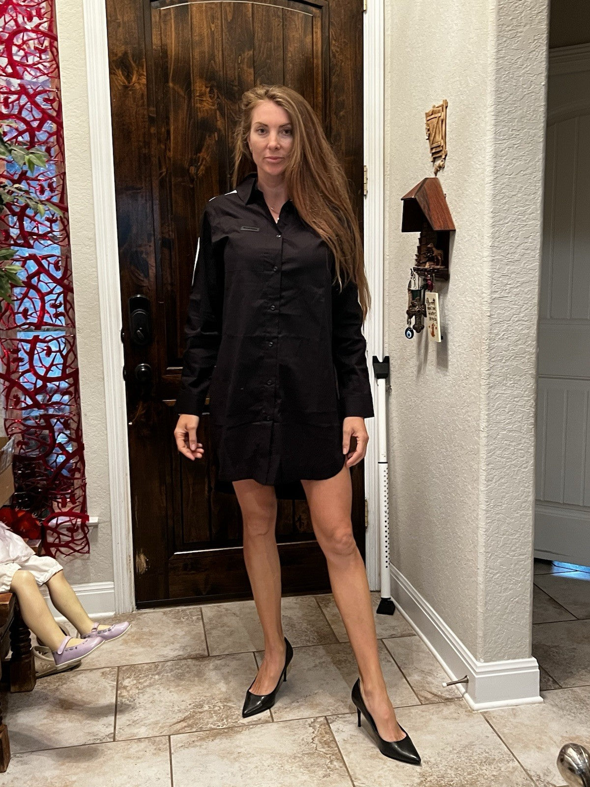 Bukezy Women’s 2-Piece Set Sz L | Made in Turkey Shirt Dress & Mesh Skirt