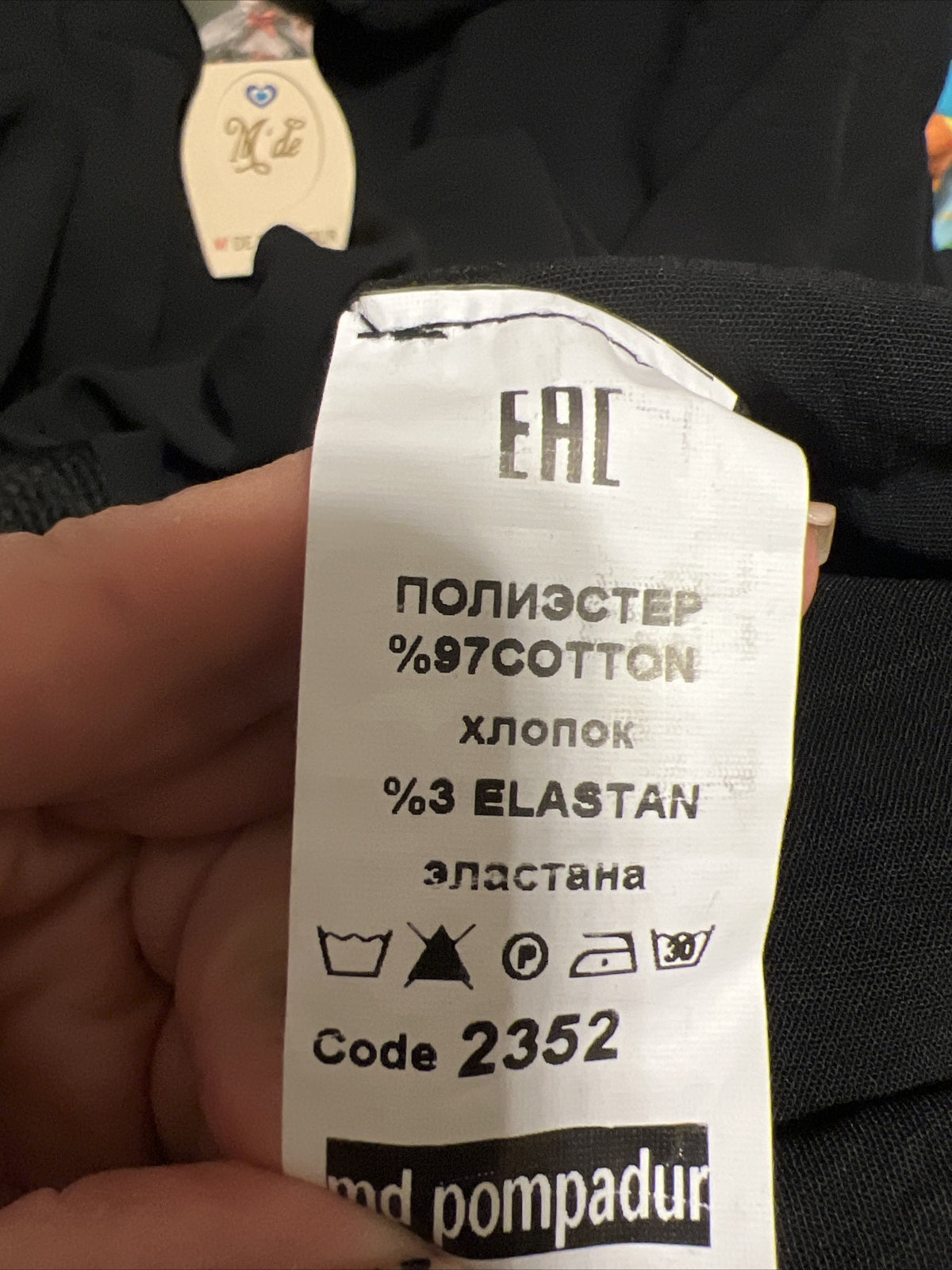 M’De Pompadour Black Dress w/ Mesh Sleeves Sz 20/2 Made in Turkey