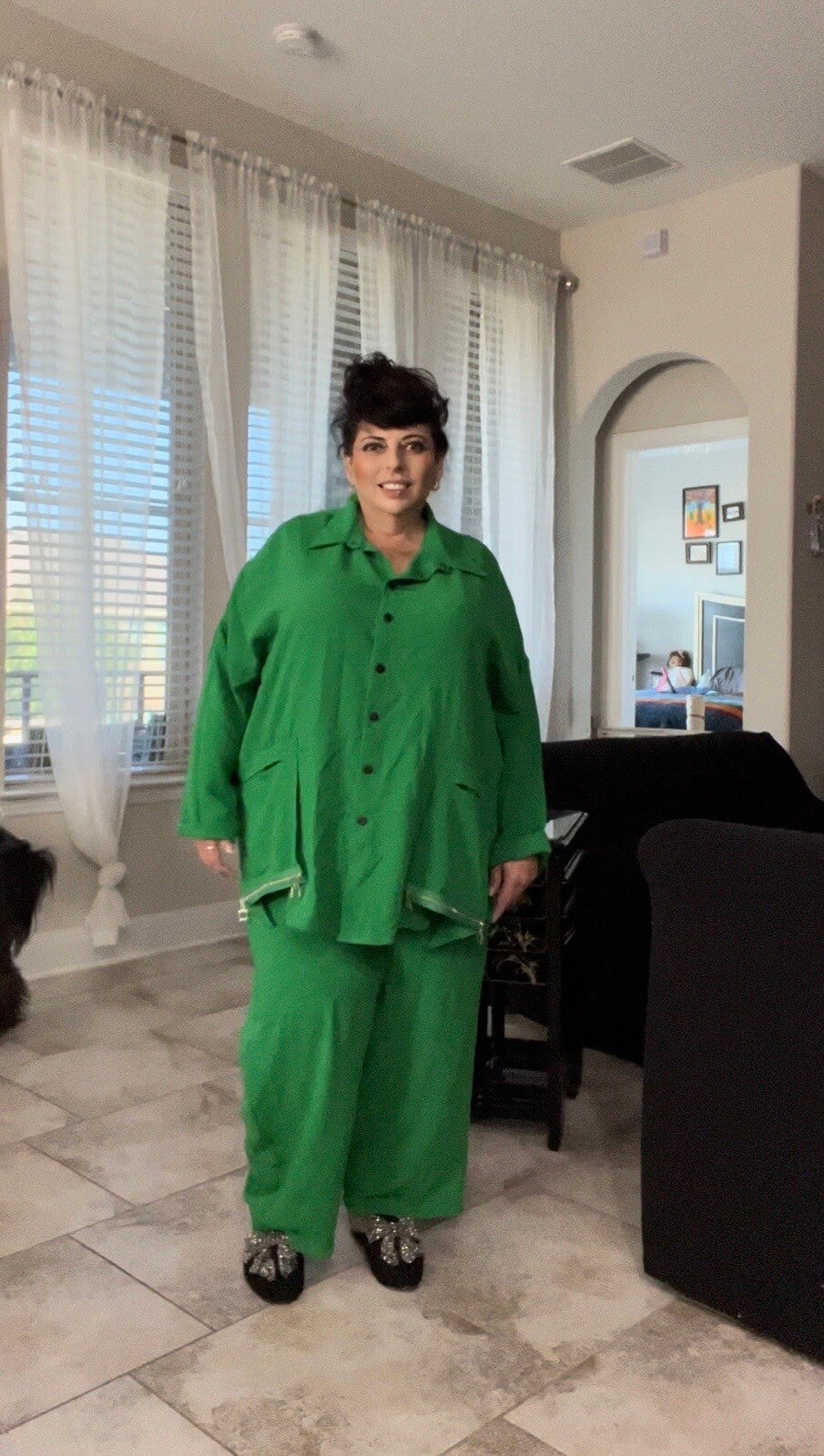 Cadrelli 2 PCs Suit, Sz 24/54, Made In Turkey – Elegant Green Set with Zippers