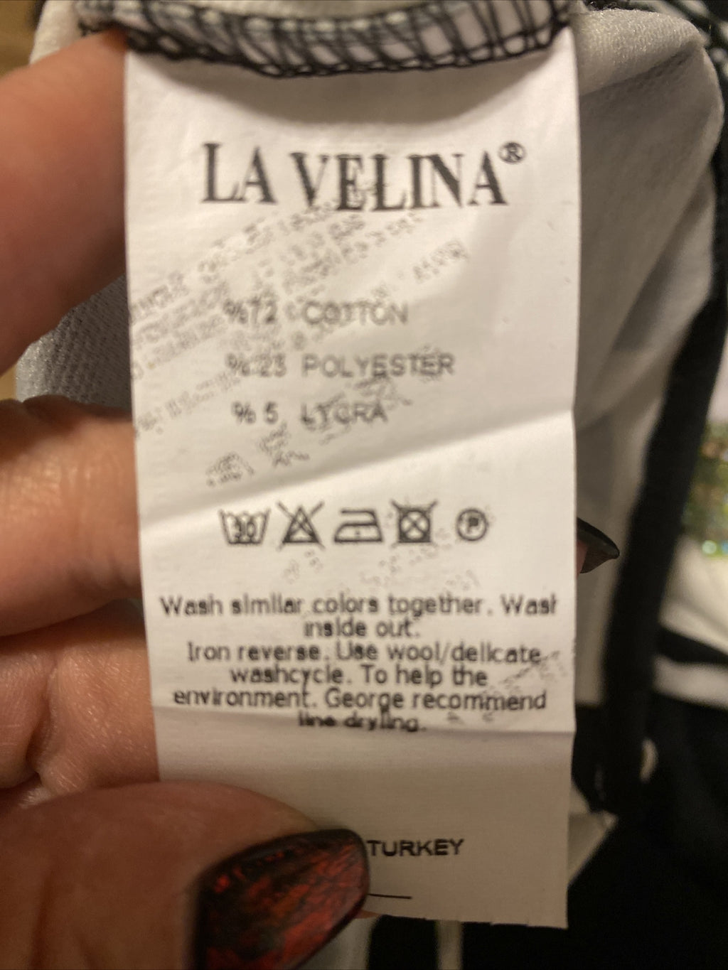 LaVelina “Who Are You” Rhinestone Dress Sz 18/50 Made In Turkey