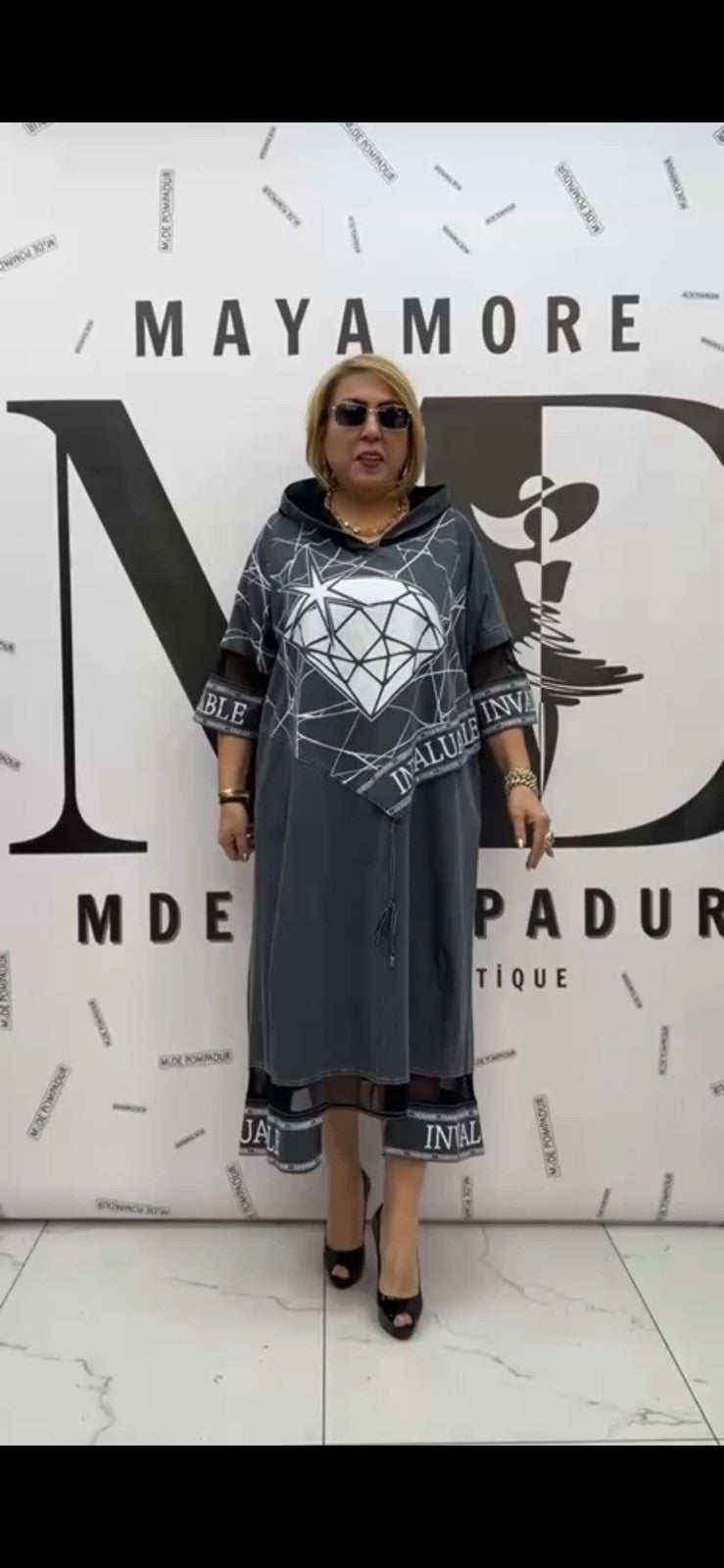 M’De Pompadur Women’s Plus Size Dress 20/4 | Made in Turkey Elegant