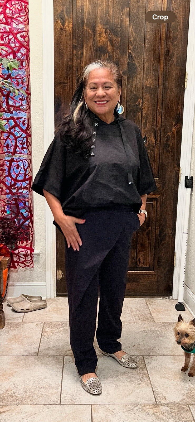 Zanessi Navy Asymmetrical Pants Sz 12/46 – Chic Draped Style, Made in Turkey