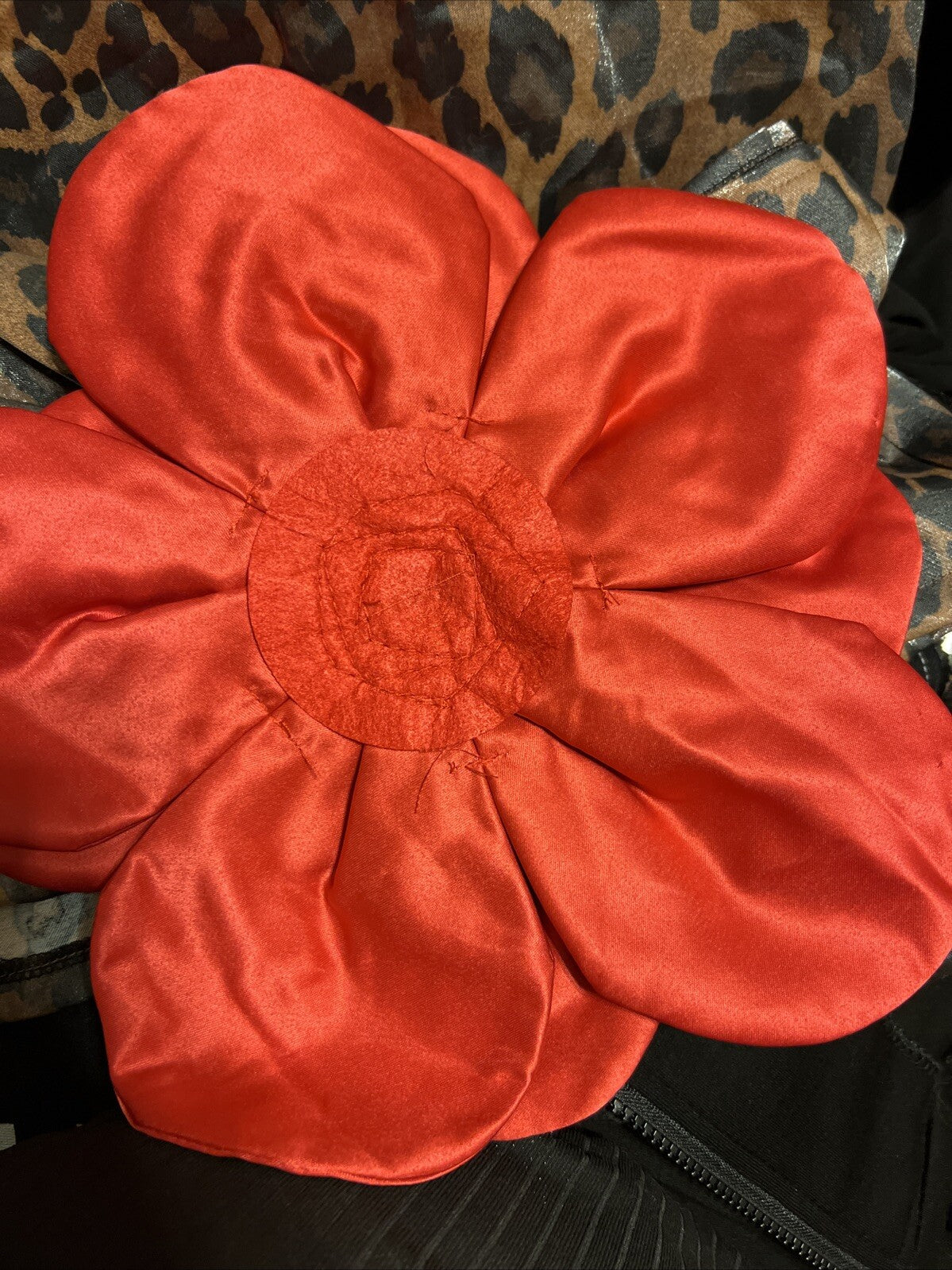 Luxury Red Satin Flower Accent – Made in Turkey