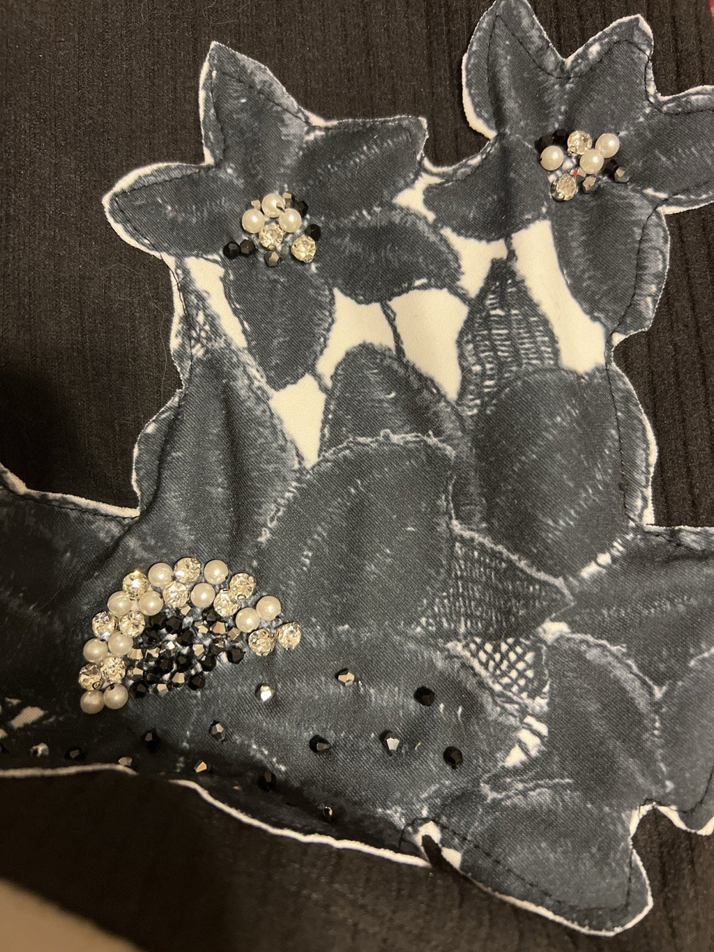 LaVelina Floral Embellished Top – Size 16/44 – Made in Turkey