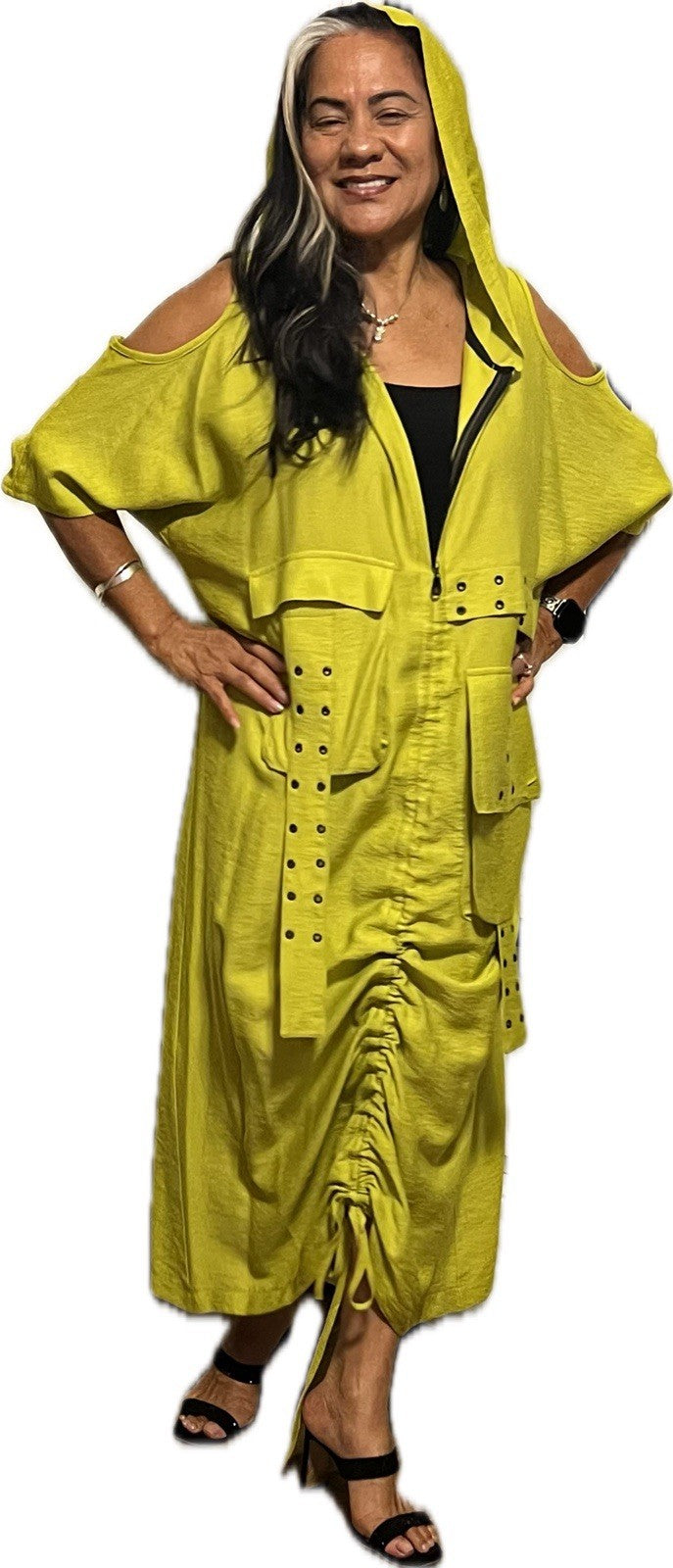 B-One Women’s Plus Size Dress 18/3 Lemon Yellow | Made in Turkey Elegant