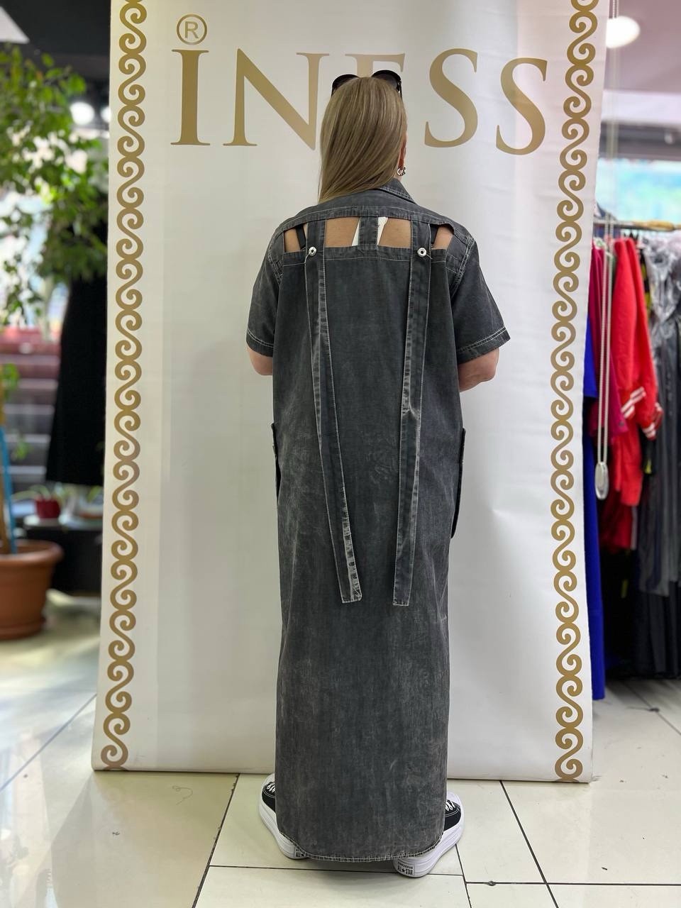 Sales Fashion Plus Size Denim Maxi Dress Sz 18/52 Made in Turkey